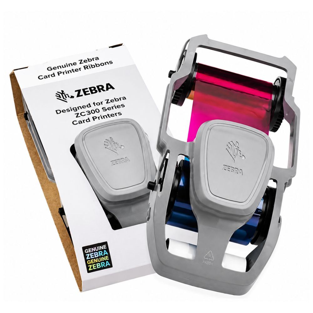 Cinta Ribbon ZEBRA 800300-350LA COLOR para impresoras de tarjetas ZC100 y ZC300 YMCKO